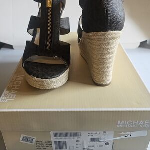 Michael Kors Brown Wedge Sandals